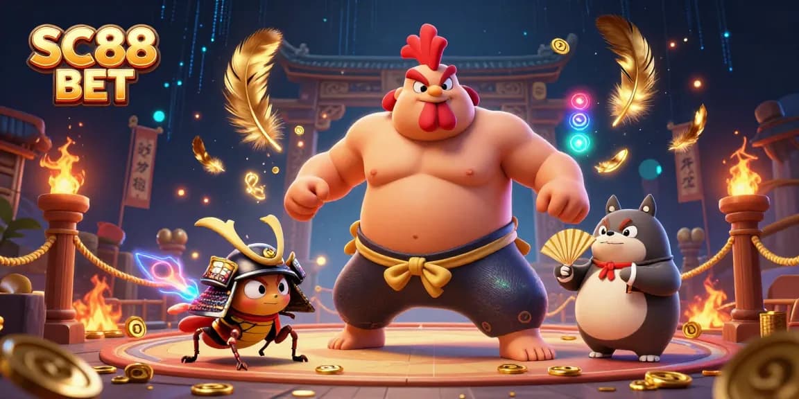 Experience thrilling action at SC88 BET with sumo wrestlers and samurai in an epic casino arena.