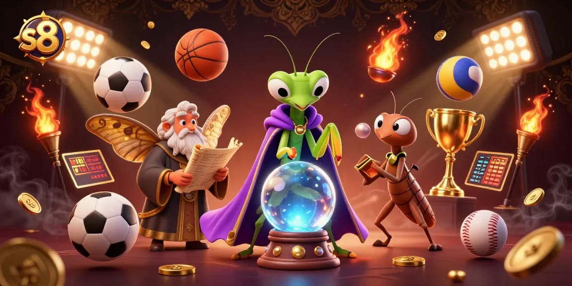 Experience thrilling betting action at s8 with a vibrant 3D casino scene full of sports excitement.