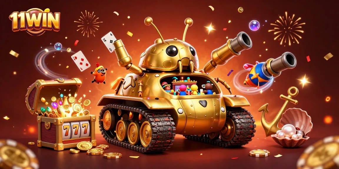 Experience thrilling moments at 11WIN with vibrant 3D casino illustrations showcasing excitement and winnings.