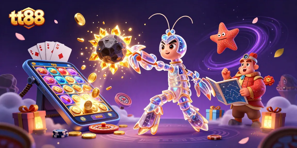 Engage with tt88's thrilling games as the mantis shrimp conquers asteroids while treasure erupts.