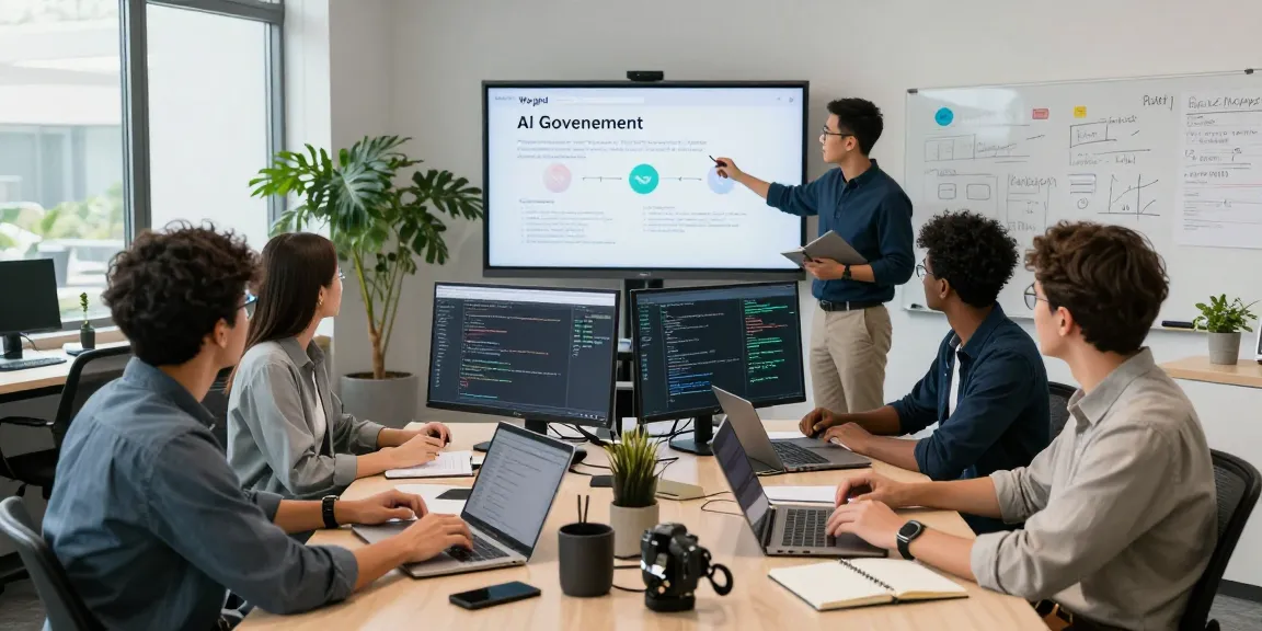 Waygrid's team collaborating on API management strategies in a modern workspace.