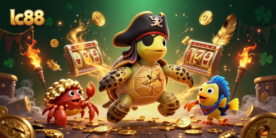 Join the action at LC88 with the lucky pirate turtle amidst dynamic casino elements and jackpots.