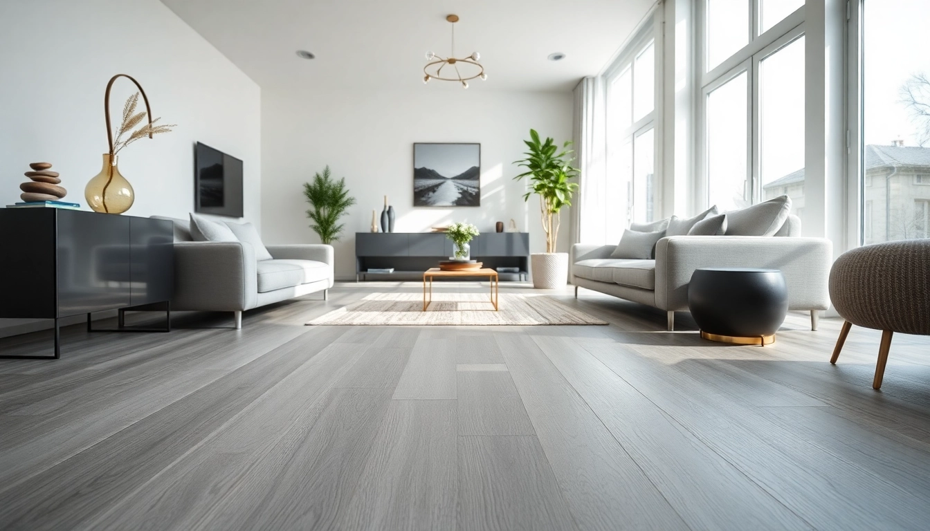 Enhance your space with the best lvp flooring, showcasing stunning platinum grey design in a modern setting.