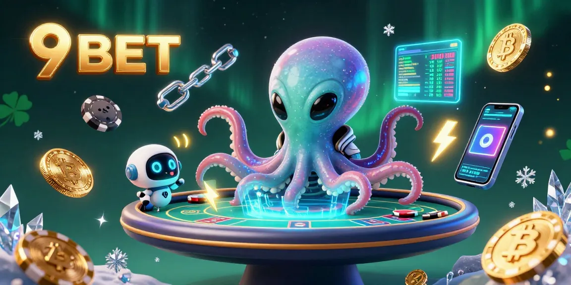 Engage in thrilling gameplay with 9BET at a vibrant poker table in a cosmic setting.