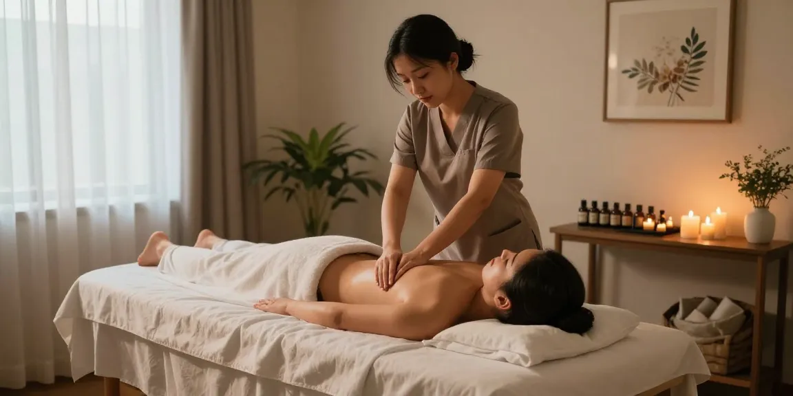 부천출장마사지 session in a tranquil spa environment, showcasing relaxation and expert care.