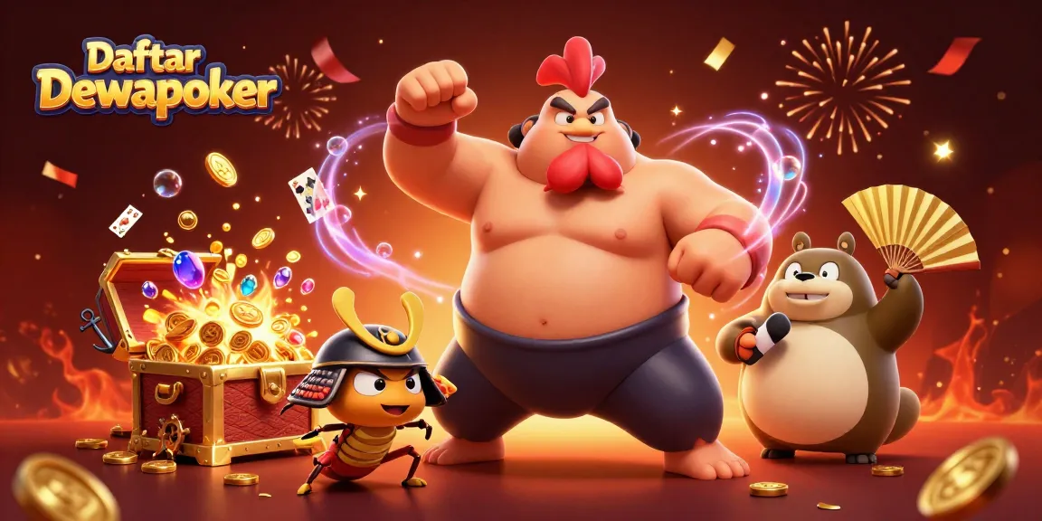 Join the excitement at Daftar Dewapoker with our dynamic casino scene featuring thrilling characters.