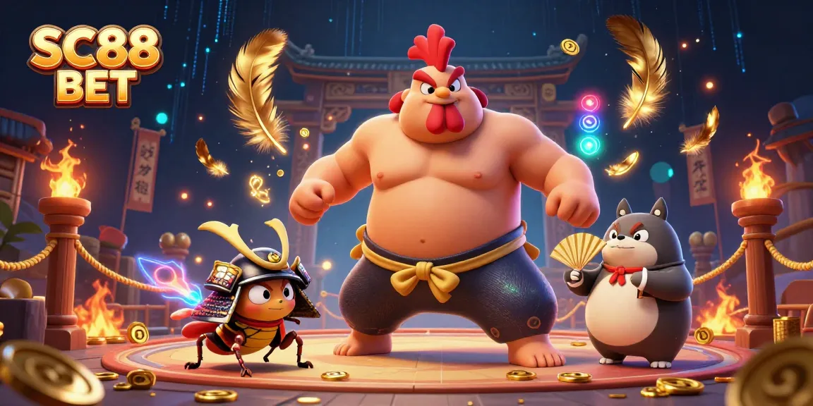 Experience thrilling action at SC88 BET with sumo wrestlers and samurai in an epic casino arena.