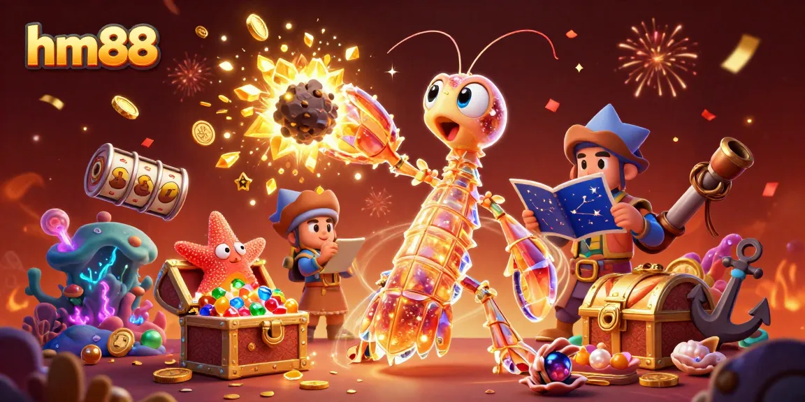Experience thrilling gameplay at hm88 with a galactic samurai mantis shrimp battling for riches and treasure!