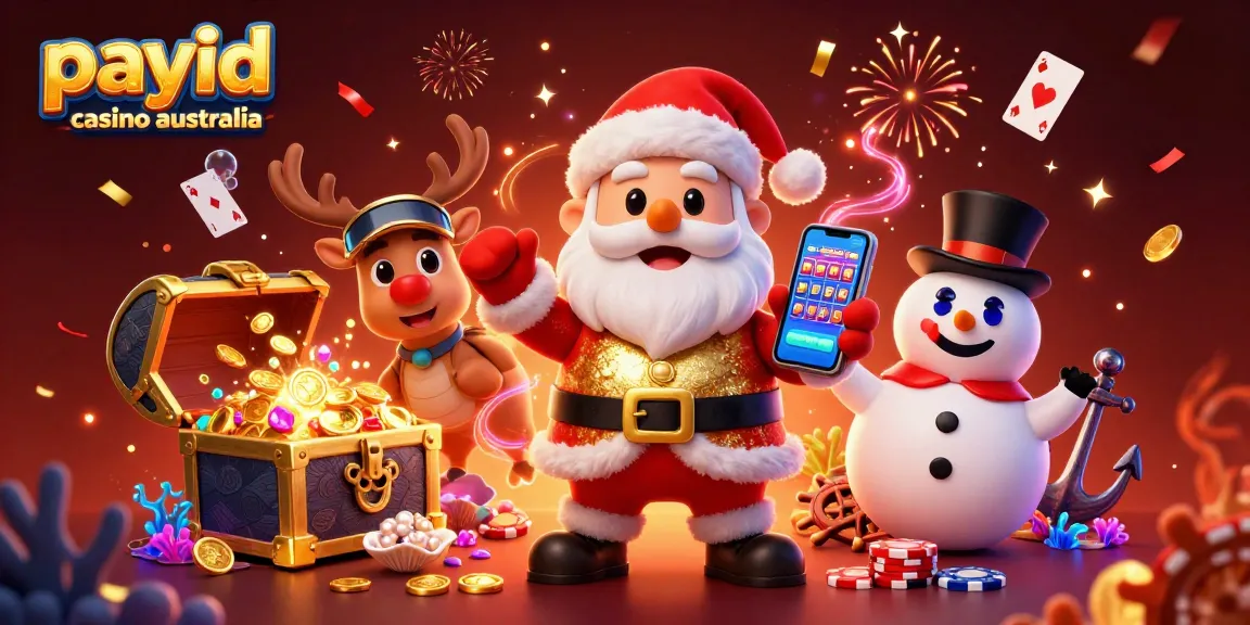 Experience the excitement at payid casino australia with a vibrant 3D Santa holding jackpot slots!