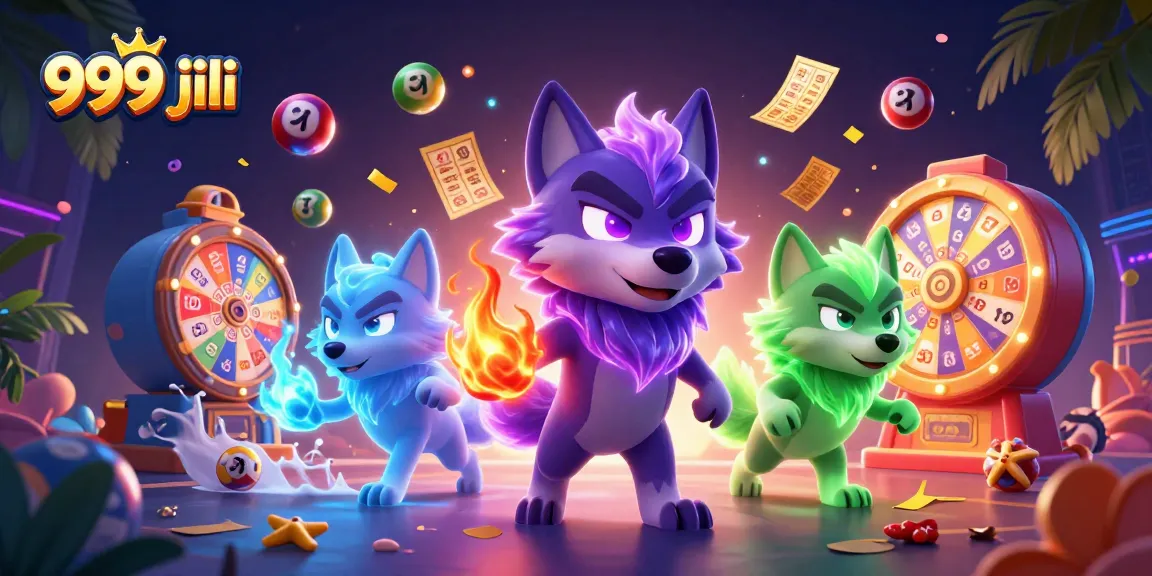 Engage in thrilling gameplay with 999 jili through vibrant lottery elements and a captivating magical scene.