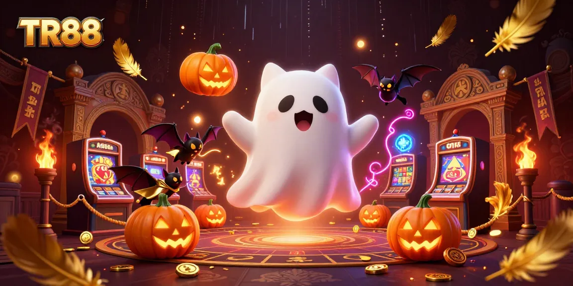 Experience thrilling games at TR88 with vibrant ghostly characters and casino elements.